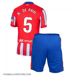 Atletico Madrid Rodrigo De Paul #5 Replik Heimtrikot Kinder 2024-25 Kurzarm (+ Kurze Hosen)